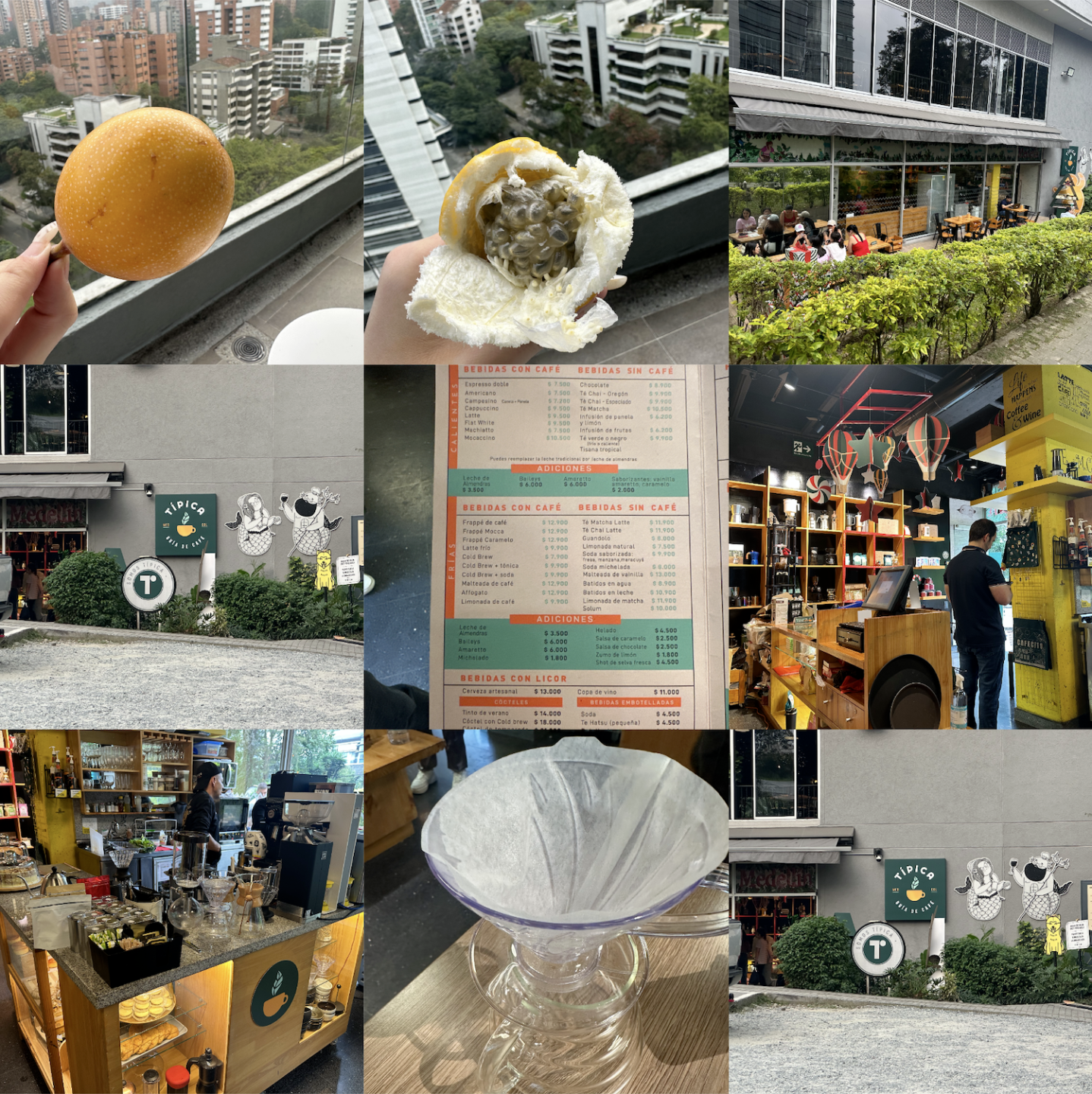 早餐百香果与酒店楼下咖啡